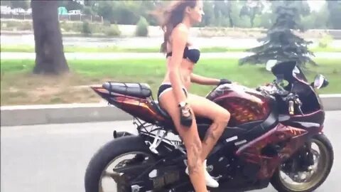 naked bikini girl stuns on motorcycle - YouTube.