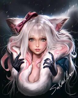 sakimichan Sakimichan art, Fantasy art, Cat girl