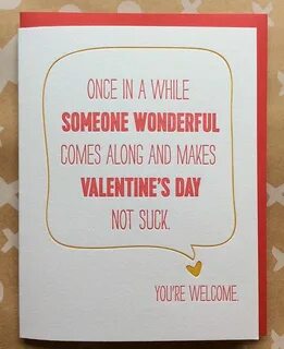 Funny Valentines Day Card. Sarcastic Valentines Day Card. Et