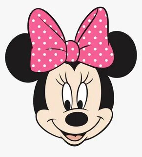 Mickey Mouse Head Png - Minnie Mouse Head Pink Bow, Transpar