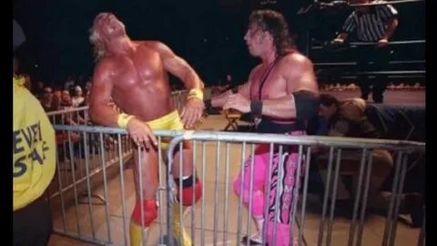 Bret Hart-Hulk Hogan photoshoot (lost professional wrestling