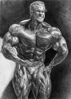 Portrait of Jay Cutler Drawing Gym art, Body builder art, Bo