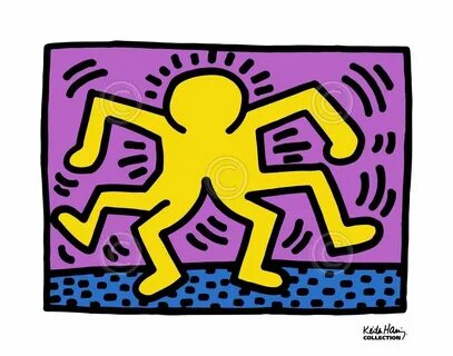 POP ART PRINT - KH08 by Keith Haring 11x14 Dance Dancing Pos