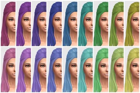 Sims 4 Split Dye Hair Cc - Floss Papers