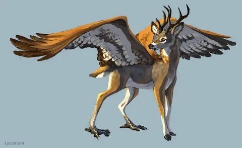 Peryton by Lycanium Mythical creatures art, Fantasy creature