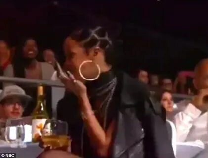 Rihanna laughs her way through Ariana Grande's performance a