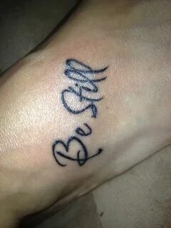 Psalms 46:10 tattoo, foot tattoo, be still Be still tattoo, 