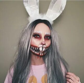 Halloween Makeup : (notitle) Bunny halloween makeup, Hallowe