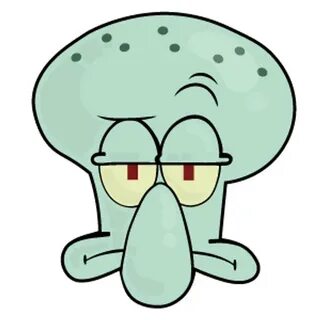 Squidward Face Sticker - Sticker Mania