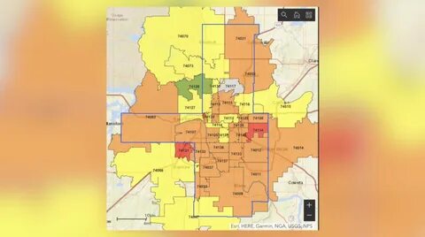 Tulsa Zip Code Map - Wales On A Map
