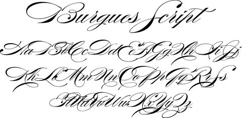 burgues script Tattoo lettering fonts, Tattoo lettering, Let