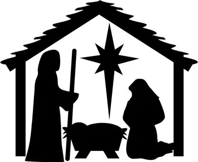 Nativity black and white free nativity clipart black and whi