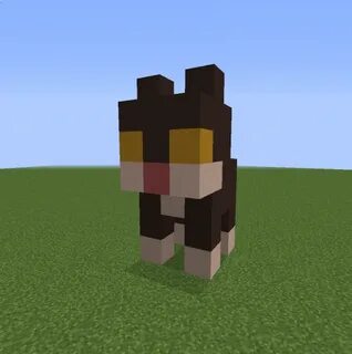 Small Cat Statue - Blueprints for MineCraft Houses, Castles,