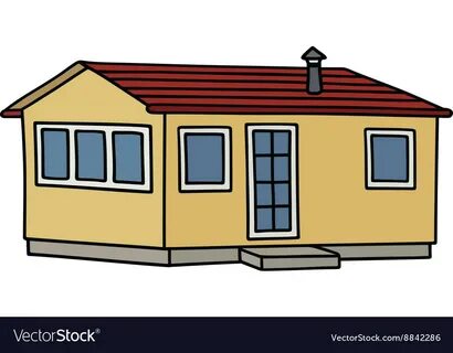 Yellow small house Royalty Free Vector Image - VectorStock