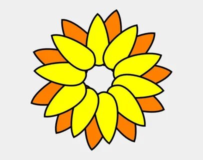 Png Download , Png Download - Outline Sunflower Drawing Easy