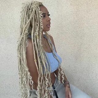 Blonde goddess braids