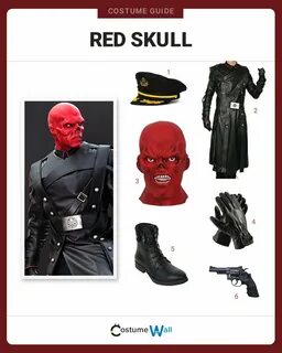 Captain America Cosplay Red Skull Costume Black Leather Unif