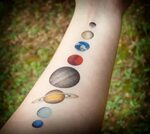 Solar System Gift Temporary Tattoo Planets Space Tattoo Etsy