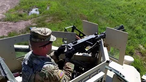 Shooting blanks from an M2 .50 Caliber Machine Gun - YouTube