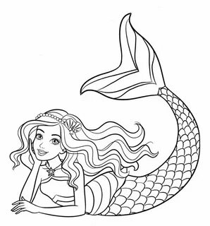 Beautiful mermaid Barbie coloring pages - YouLoveIt.com Merm