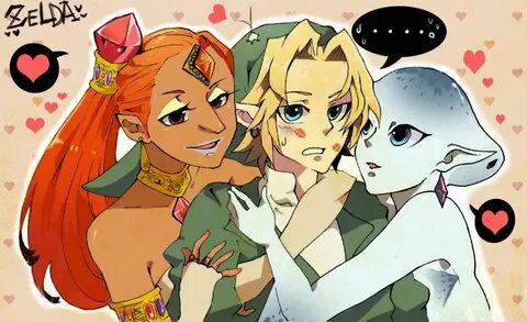 Nabooru - Link - Ruto #Zelda #OoT Zelda art, Fan drawing, Le