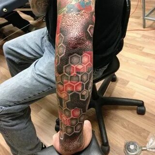 80 Honeycomb Tattoo Designs For Men - Hexagon Ink Ideas Hone
