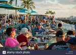 Florida Key West Mallory Square Sunset High Resolution Stock
