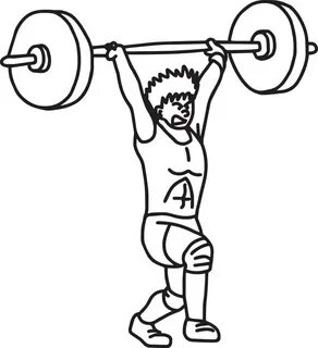 Weight-lifting - vector illustration sketch hand drawn 31270