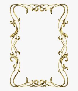 Elegant Gold Border Clipart - Gold Scroll Border Clip Art, H