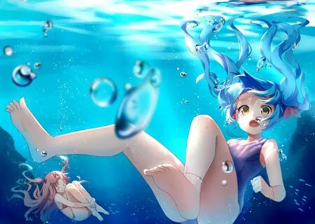 Игровой коврик Anime Vocaloid Girl Swimsuit Underwater Bubbl