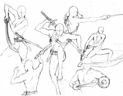 Action Poses 7 - Swords by shinsengumi77 on DeviantArt