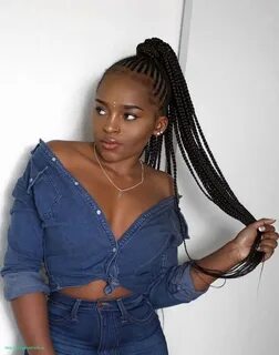 20+ Exellent Black Hairstyles - Ceplukan Cornrow ponytail, H