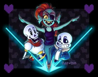 Undertale - Undyne, Papyrus, and Sans by cute-loot