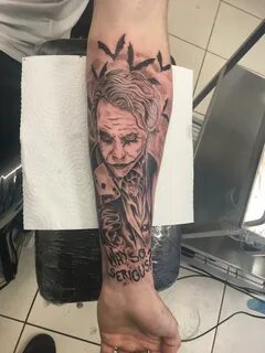 Simple Heath Ledger Joker Tattoo - Best Tattoo Ideas