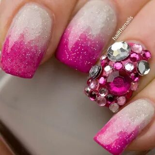 Crystals Pink Clear Crystal Stud Nail Art For Natural/ False
