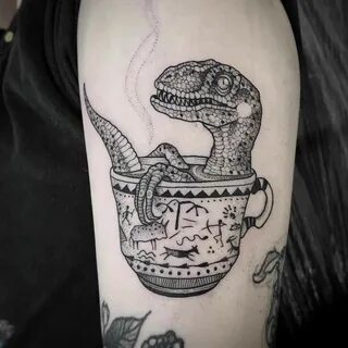 Dinosaur Tea Cup Tattoo Best Tattoo Ideas Gallery