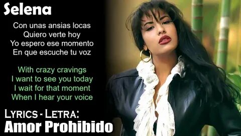 Selena - Amor Prohibido (Lyrics Spanish-English) Accords - C