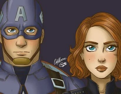Captain America and Black Widow by CatMoore on DeviantArt Bl