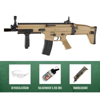 FN SCAR-L Airsoft Spring Spring Rifle TAN - Cybergun