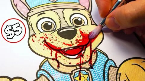 HORROR Artist vs $5 PAW PATROL "Paint With Water" Colouring 