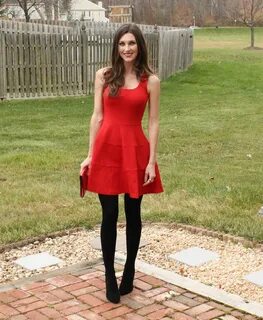 Buy red dress with black leggings OFF-57