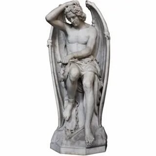 Famous High Quality Joseph Marble Lucifer Statue AongKing Sc