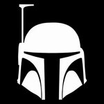 Boba Fett mask logo Star wars stencil, Star wars helmet, Sta