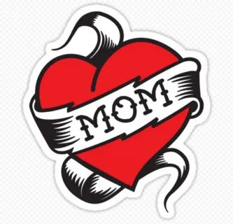 I Love Mom Red Heart Tattoo stickers Citypng