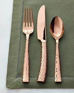 20-Piece Paris Hammered Flatware Service in 2022 Rose gold k