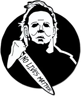 Michael Myers No Lives Matter Halloween Enamel Lapel Pin in 