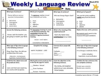 Weekly Language Review Q2