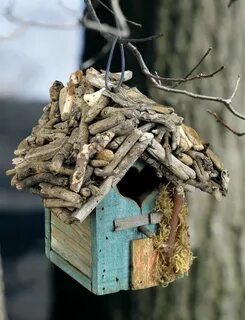 Reclaimed Wood & Driftwood Birdhouse Driftwood birdhouse, Bi