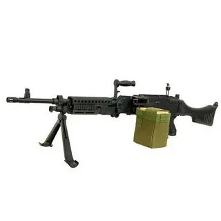 Mitrailleuse M249 PARA metal Tan AEG A&K Blowback.fr