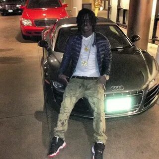 Chief Keef Wearing Jordan 11 Bred On Feet + Moncler Jacket &